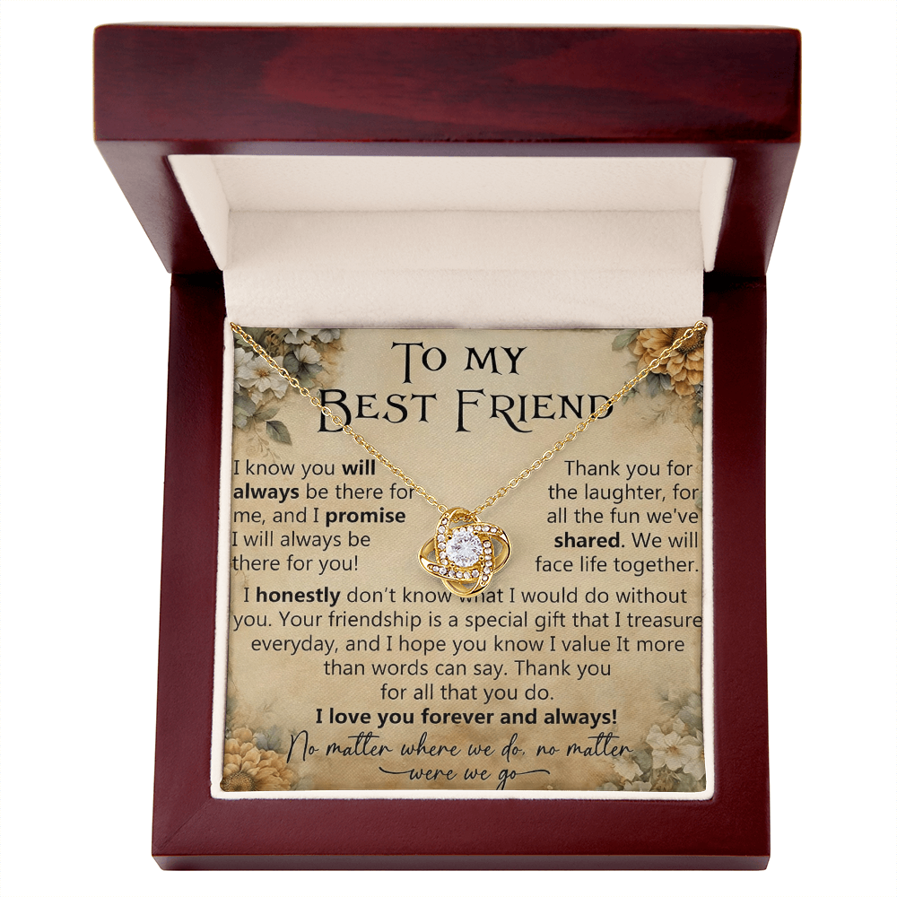 To My Best Friend – Love Knot Necklace | Forever & Always by My Side