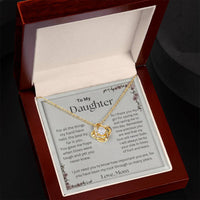 To My Daughter – Infinity Knot Necklace & Keepsake Message Card (From Mom)