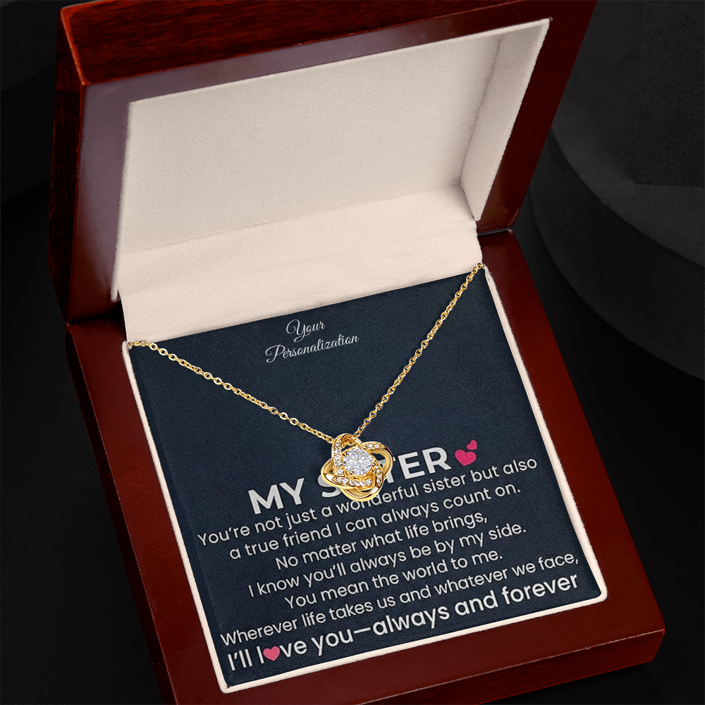 My Sister – Love Knot Necklace | Always and Forever by My Side