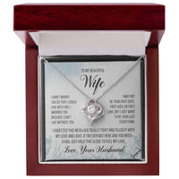 To My Beautiful Wife – “Last Everything” Heart Necklace & Message Card (From Husband)