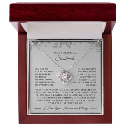 To My Beautiful Soulmate Necklace – Forever & Always Love Message Gift ShineOn Fulfillment
