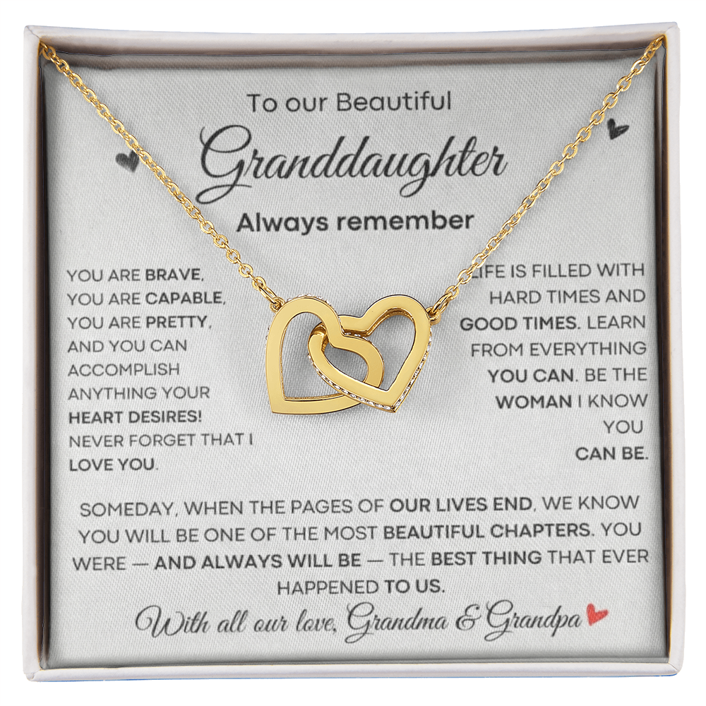 The Beautiful Granddaughter Interlocking Hearts Necklace: A Gift of Strength, Love, and Guidance