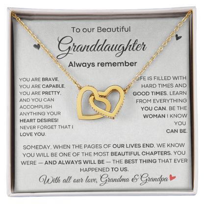 The Beautiful Granddaughter Interlocking Hearts Necklace: A Gift of Strength, Love, and Guidance