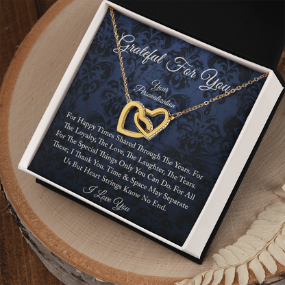 Grateful For You – To My Wife, Soulmate, Girlfriend | Interlocking Hearts Necklace | A Bond That Knows No End