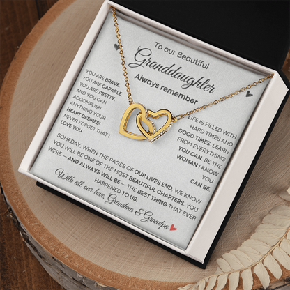 The Beautiful Granddaughter Interlocking Hearts Necklace: A Gift of Strength, Love, and Guidance