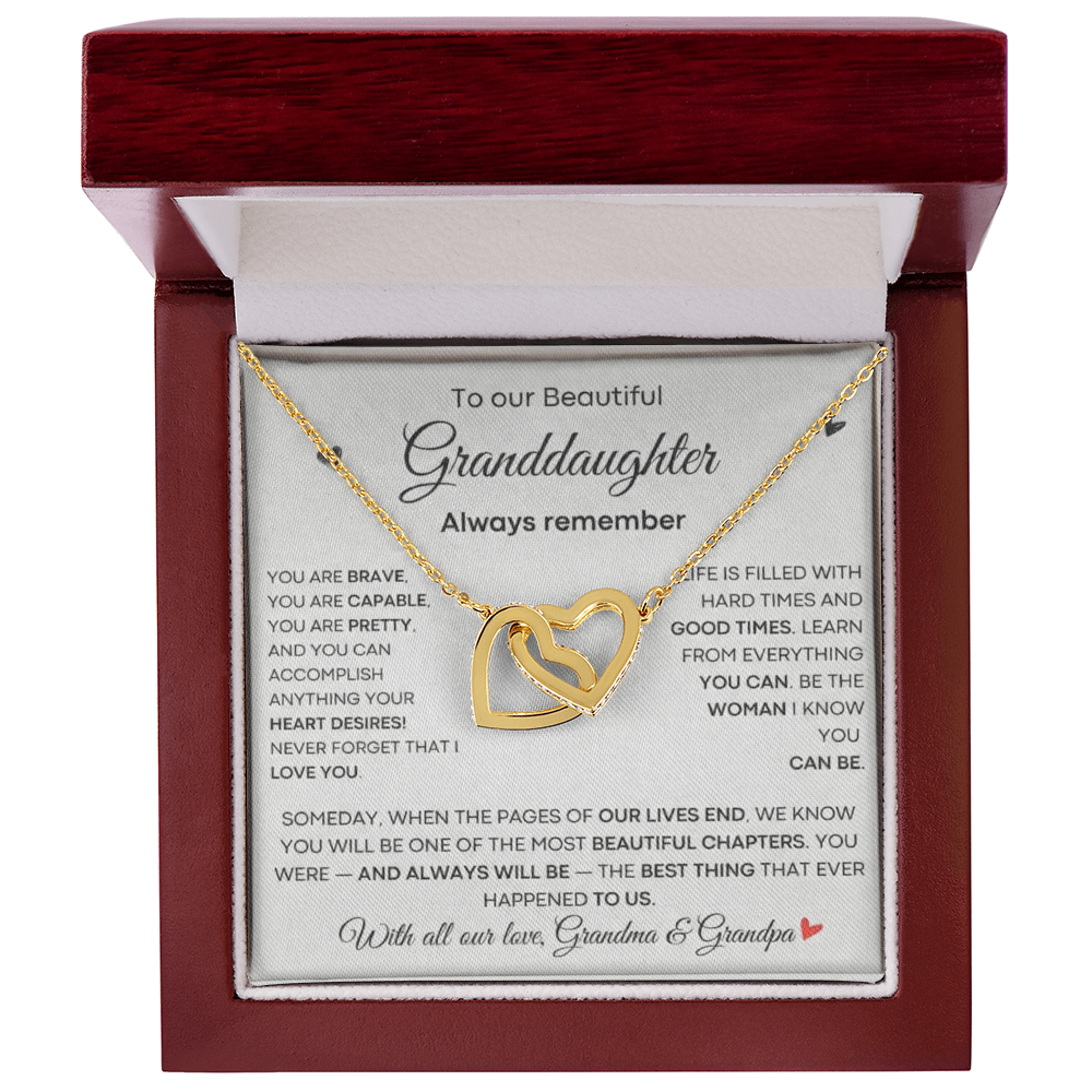 The Beautiful Granddaughter Interlocking Hearts Necklace: A Gift of Strength, Love, and Guidance