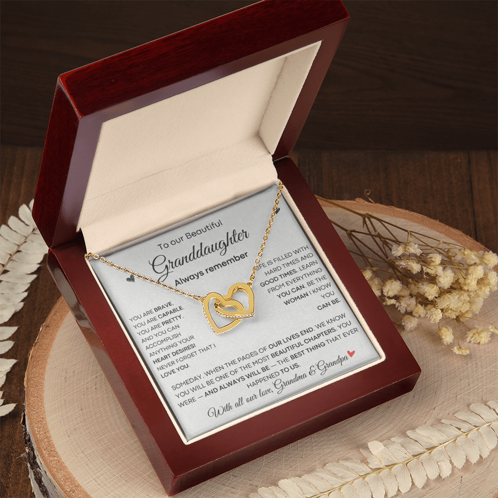 The Beautiful Granddaughter Interlocking Hearts Necklace: A Gift of Strength, Love, and Guidance