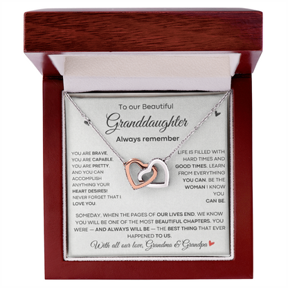 The Beautiful Granddaughter Interlocking Hearts Necklace: A Gift of Strength, Love, and Guidance