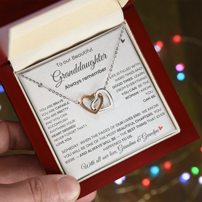 The Beautiful Granddaughter Interlocking Hearts Necklace: A Gift of Strength, Love, and Guidance