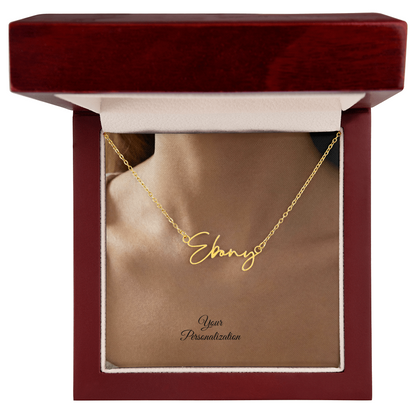 To My Wife, Girlfriend, Sister, Daughter, Niece, Soulmate, or Mom – Signature Style Custom Name Necklace