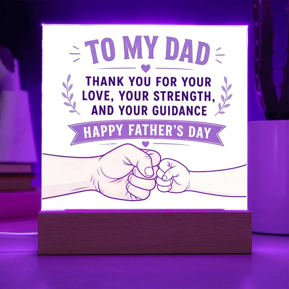 Illuminated Acrylic Plaque – Father's Day Gift for Dad ShineOn Fulfillment
