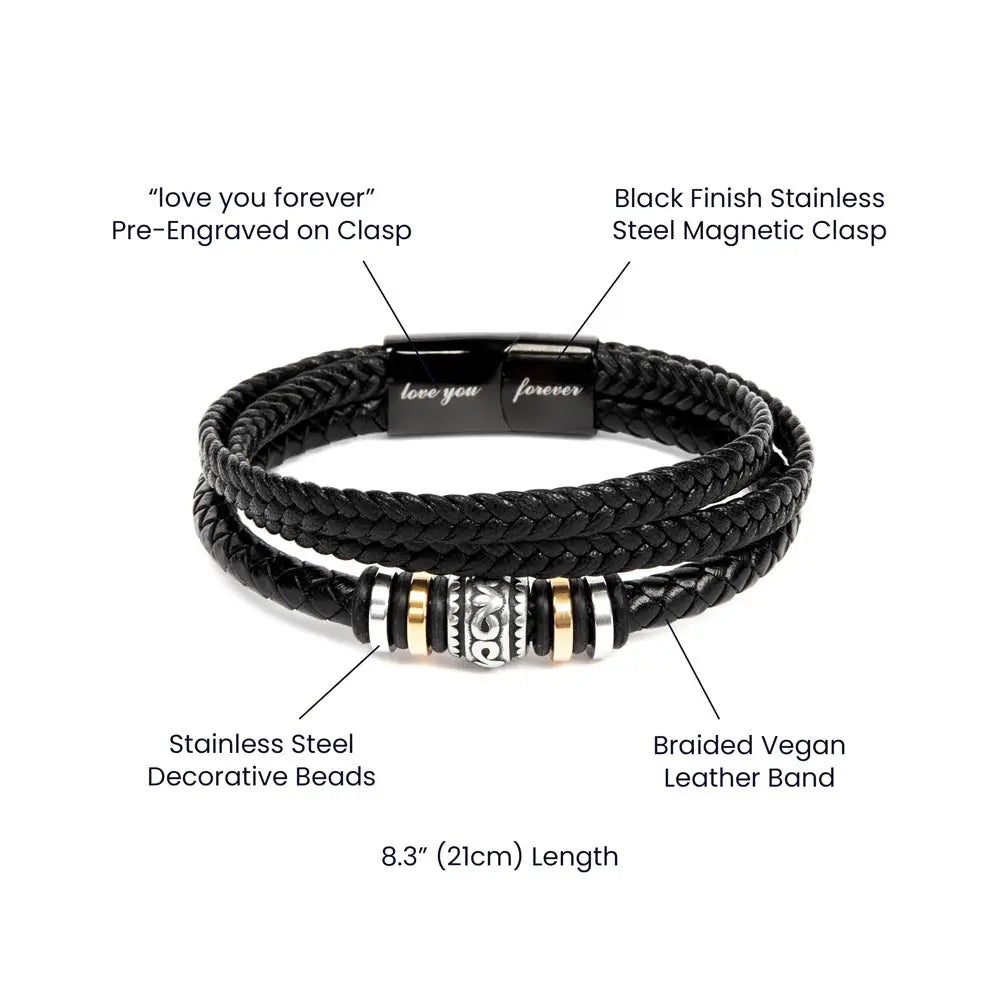To My Dad Bracelet - Never Forget I Love You Father's Day Gift ShineOn Fulfillment