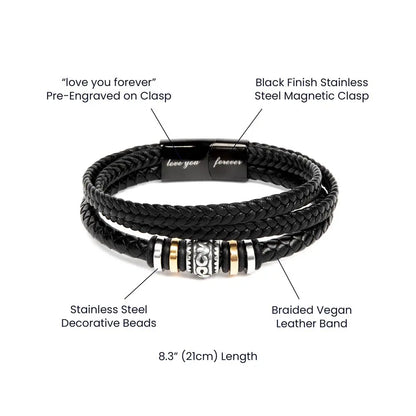 To My Dad Bracelet - Never Forget I Love You Father's Day Gift ShineOn Fulfillment