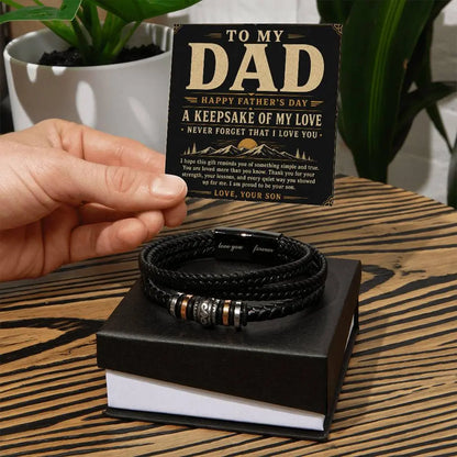 To My Dad Bracelet - Never Forget I Love You Father's Day Gift ShineOn Fulfillment