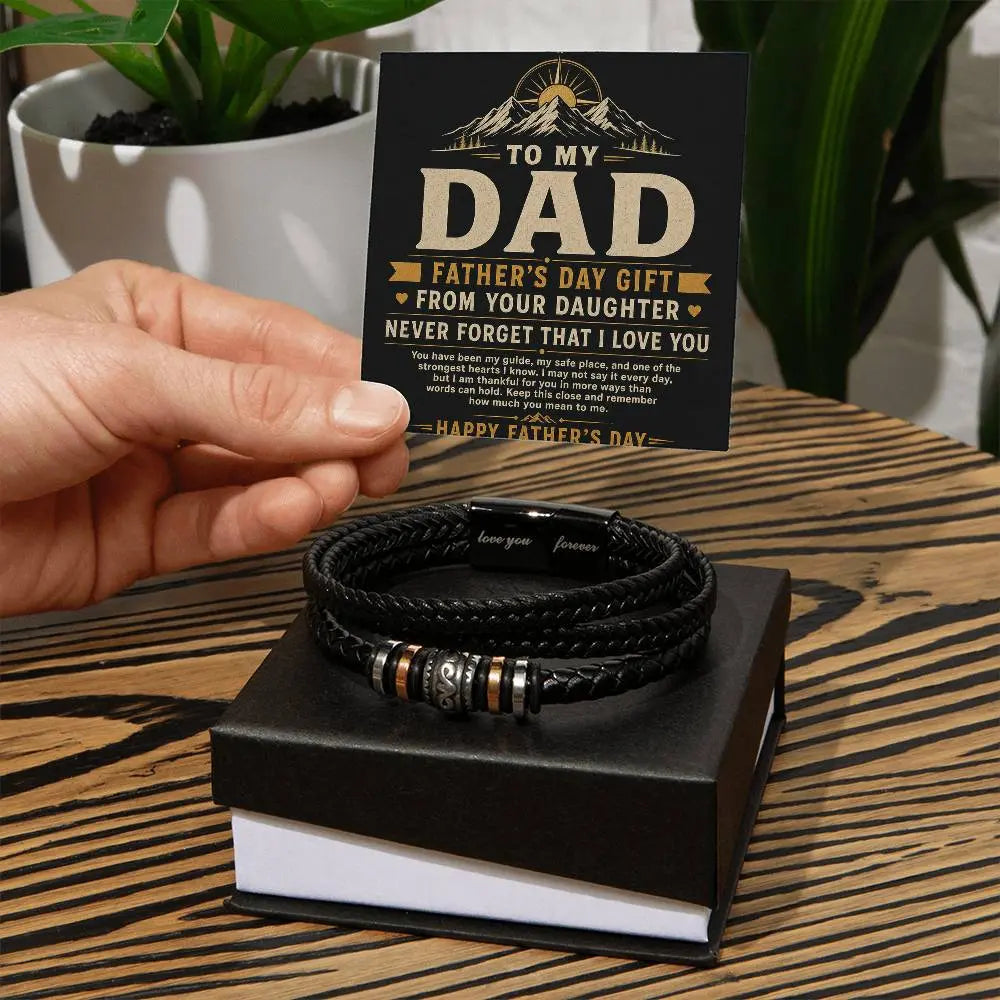 To My Dad Bracelet - Never Forget I Love You Father's Day Gift ShineOn Fulfillment