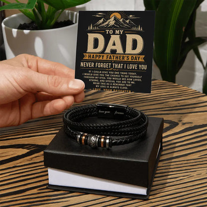 To My Dad Bracelet - Never Forget I Love You Father's Day Gift ShineOn Fulfillment