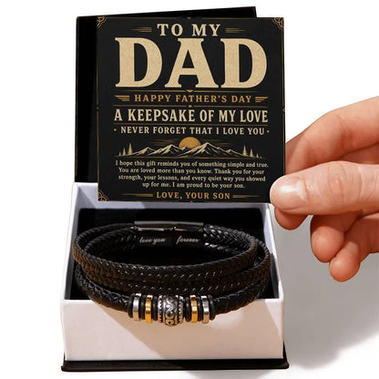 To My Dad Bracelet - Never Forget I Love You Father's Day Gift ShineOn Fulfillment