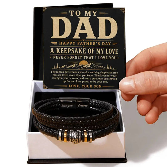 To My Dad Bracelet - Never Forget I Love You Father's Day Gift ShineOn Fulfillment