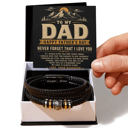 To My Dad Bracelet - Never Forget I Love You Father's Day Gift ShineOn Fulfillment