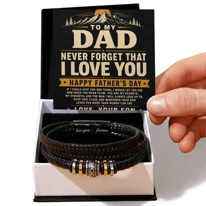 To My Dad Bracelet - Never Forget I Love You Father's Day Gift ShineOn Fulfillment