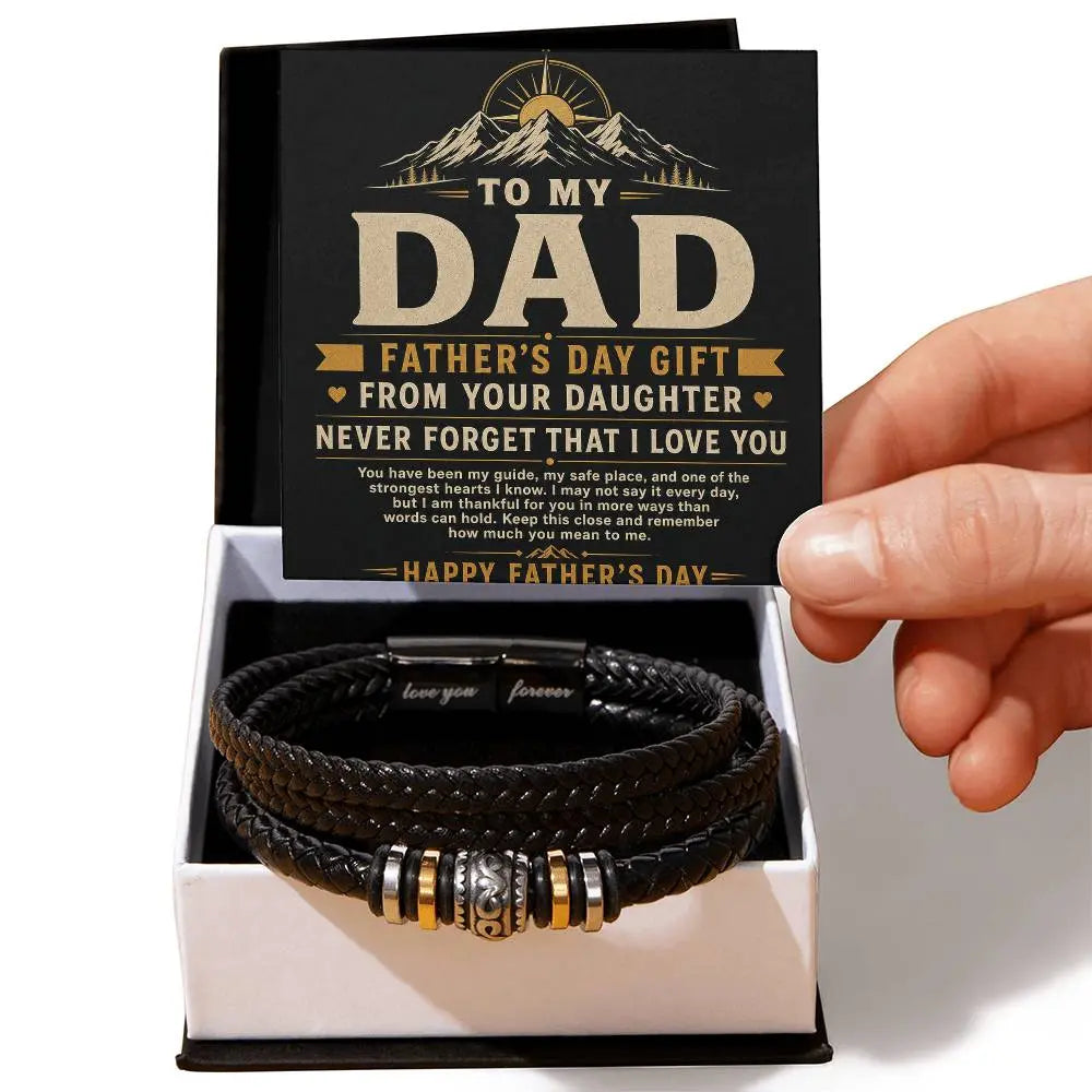 To My Dad Bracelet - Never Forget I Love You Father's Day Gift ShineOn Fulfillment