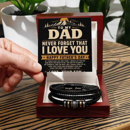 To My Dad Bracelet - Never Forget I Love You Father's Day Gift ShineOn Fulfillment