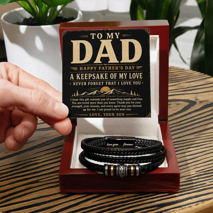 To My Dad Bracelet - Never Forget I Love You Father's Day Gift ShineOn Fulfillment