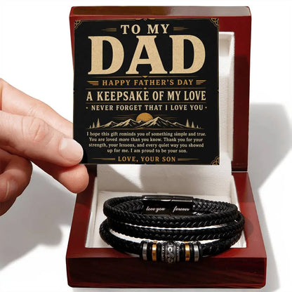 To My Dad Bracelet - Never Forget I Love You Father's Day Gift ShineOn Fulfillment