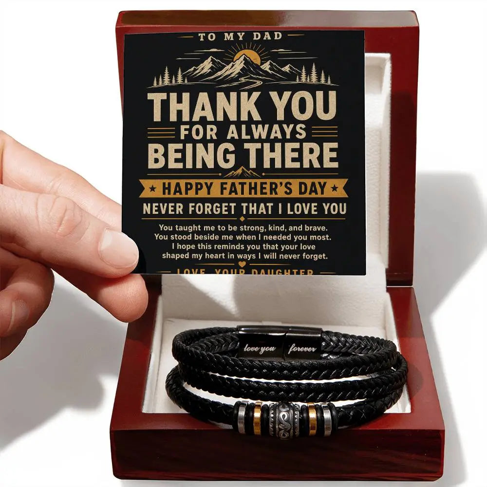 To My Dad Bracelet - Never Forget I Love You Father's Day Gift ShineOn Fulfillment