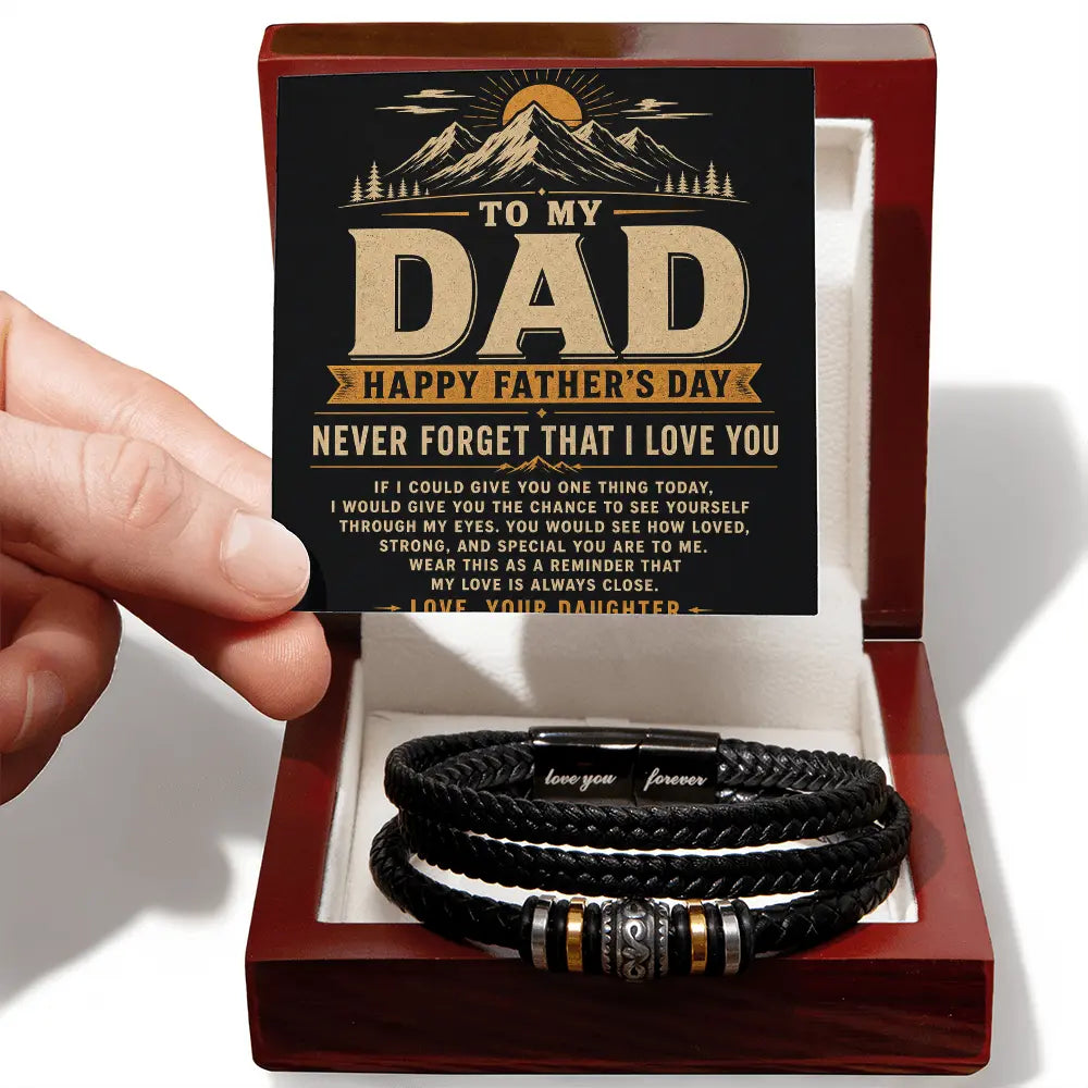 To My Dad Bracelet - Never Forget I Love You Father's Day Gift ShineOn Fulfillment