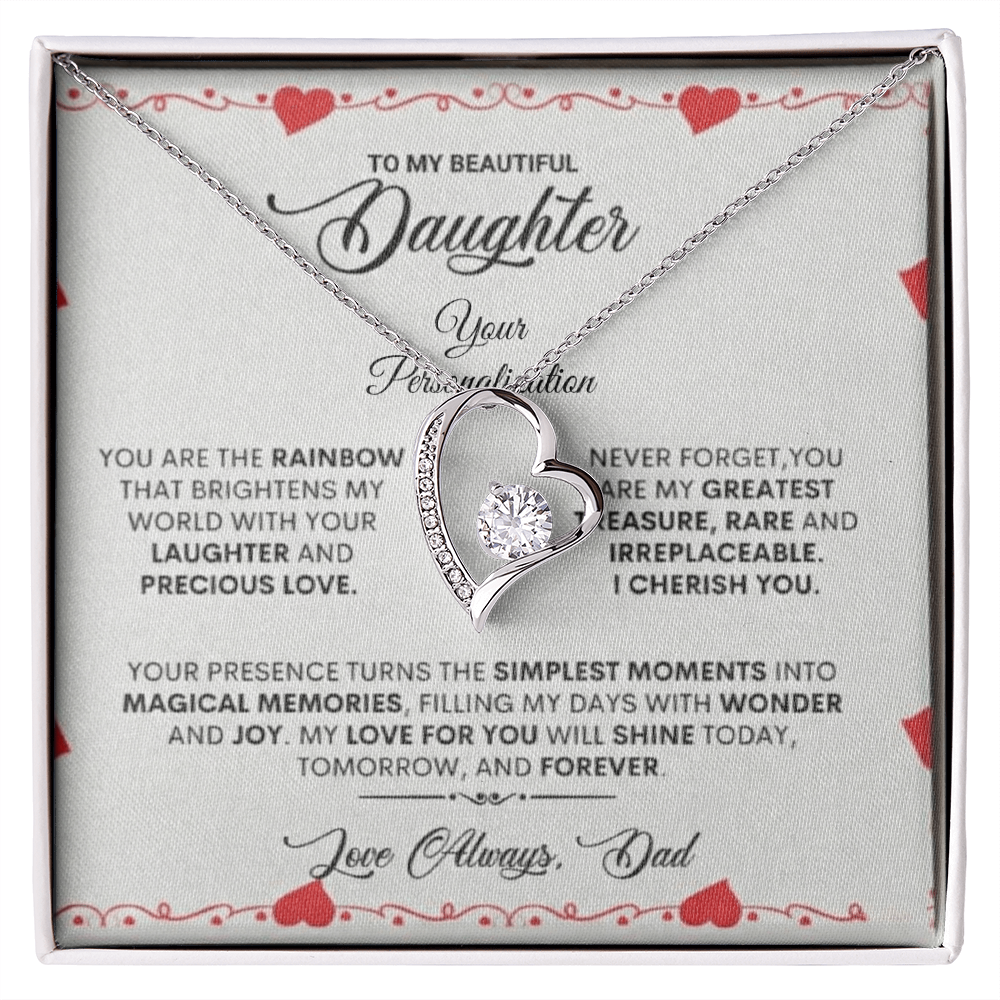 To My Beautiful Daughter – Forever Love Necklace from Dad