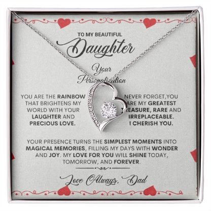 To My Beautiful Daughter – Forever Love Necklace from Dad