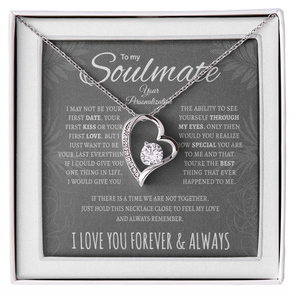 To My Wife and Soulmate Forever Love Necklace | “I Love You Forever & Always” Message Card