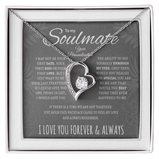 To My Wife and Soulmate Forever Love Necklace | “I Love You Forever & Always” Message Card