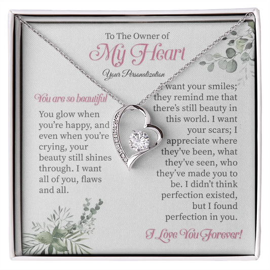 To My Beautiful Wife Forever Love Necklace | “You Are My Everything” Message Card