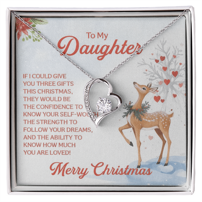 To My Daughter — Merry Christmas Forever Love Necklace