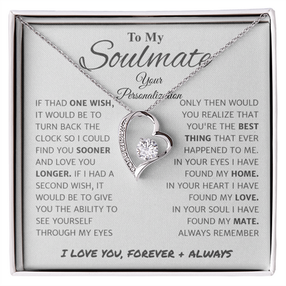 To My Wife Forever Love Necklace | “You're the Best Thing That Ever Happened to Me” Message Card