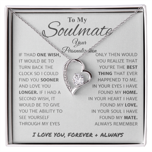 To My Wife Forever Love Necklace | “You're the Best Thing That Ever Happened to Me” Message Card
