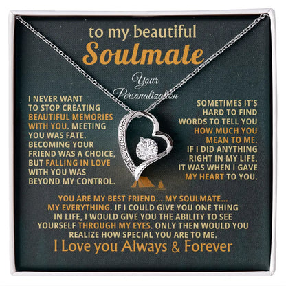 To My Beautiful Wife/ Soulmate Necklace – A Forever Love Gift That Says What Words Can't ShineOn Fulfillment