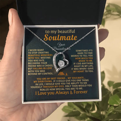 To My Beautiful Wife/ Soulmate Necklace – A Forever Love Gift That Says What Words Can't ShineOn Fulfillment