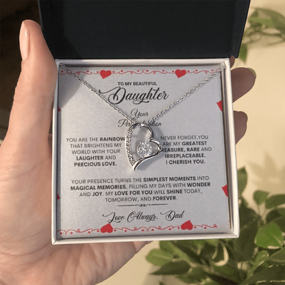 To My Beautiful Daughter – Forever Love Necklace from Dad