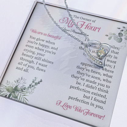 To My Beautiful Wife Forever Love Necklace | “You Are My Everything” Message Card