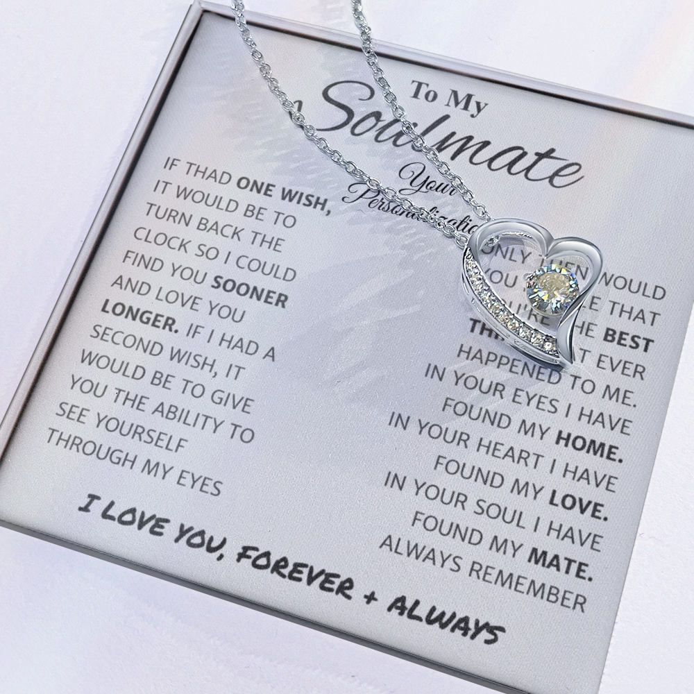 To My Wife Forever Love Necklace | “You're the Best Thing That Ever Happened to Me” Message Card