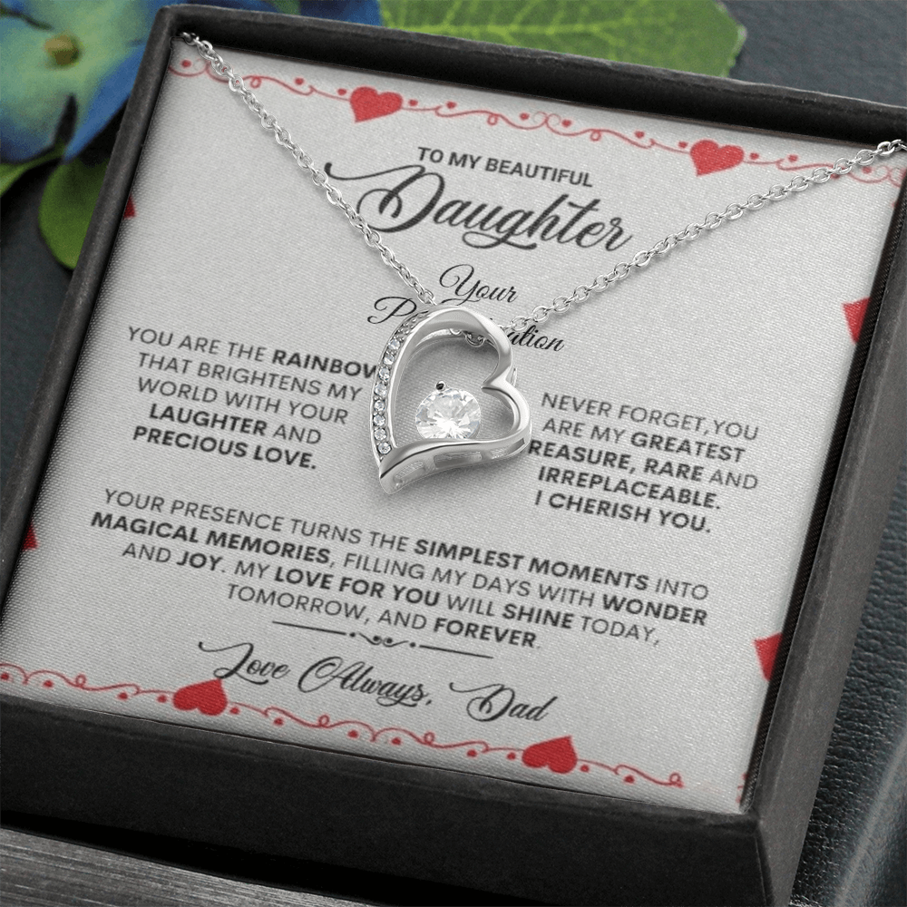 To My Beautiful Daughter – Forever Love Necklace from Dad