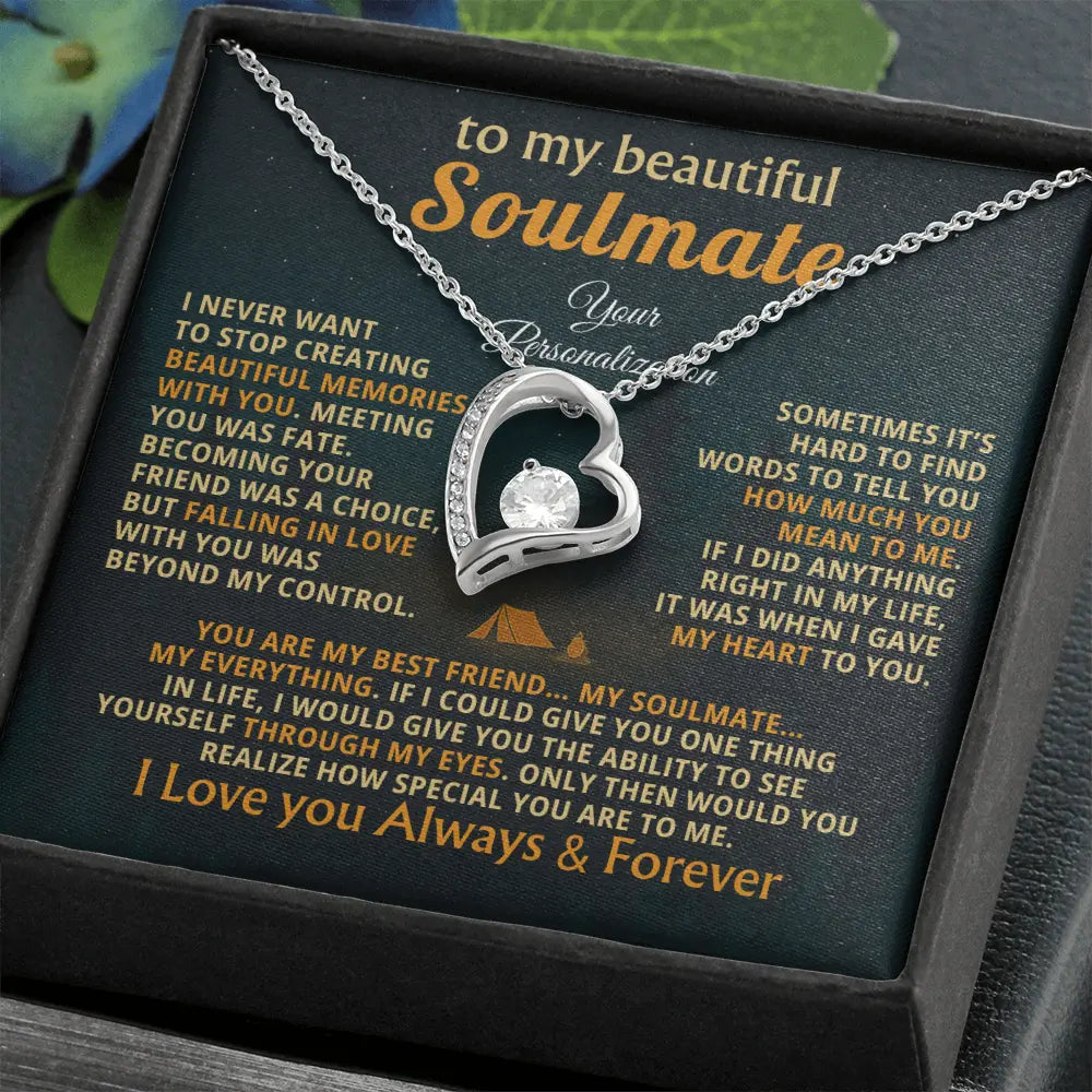 To My Beautiful Wife/ Soulmate Necklace – A Forever Love Gift That Says What Words Can't ShineOn Fulfillment