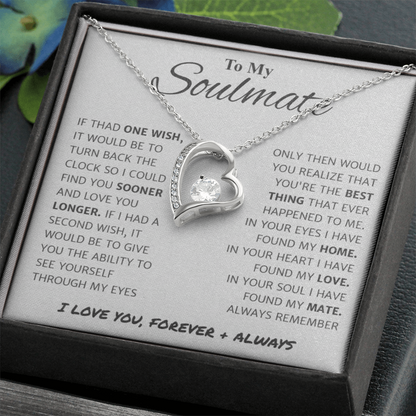 To My Wife Forever Love Necklace | “You're the Best Thing That Ever Happened to Me” Message Card