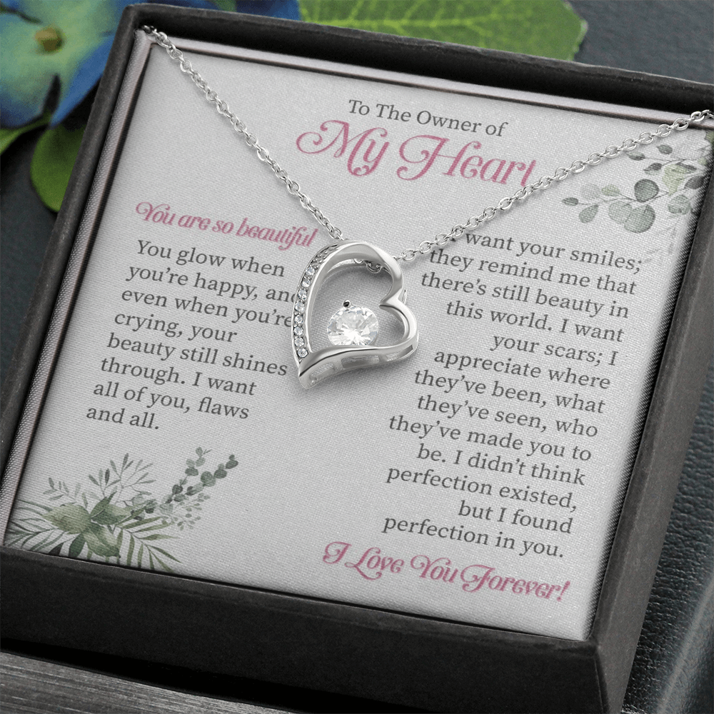 To My Beautiful Wife Forever Love Necklace | “You Are My Everything” Message Card