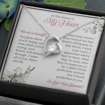 To My Beautiful Wife Forever Love Necklace | “You Are My Everything” Message Card