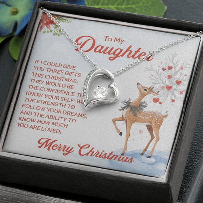 To My Daughter — Merry Christmas Forever Love Necklace