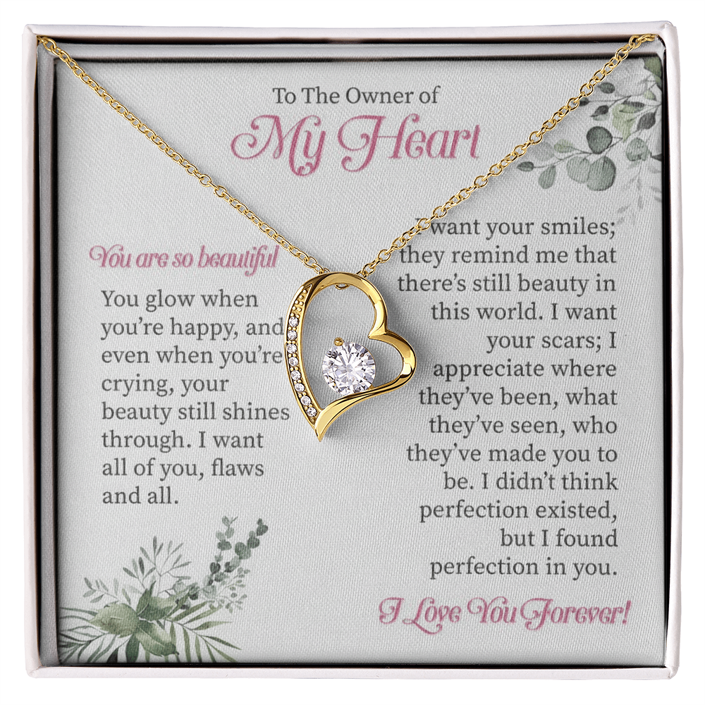To My Beautiful Wife Forever Love Necklace | “You Are My Everything” Message Card